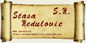 Staša Medulović vizit kartica